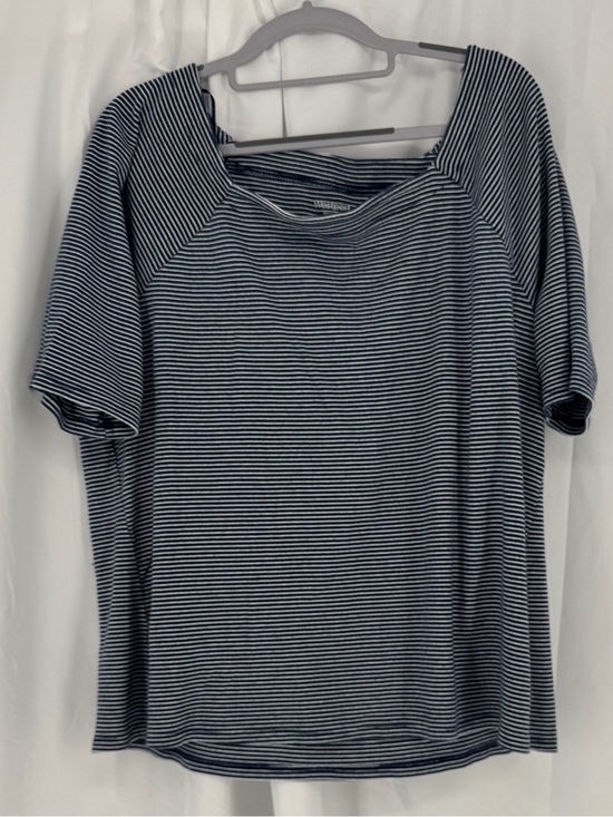 Westport Tops - Westport Navy and White Striped Short-Sleeve Top
